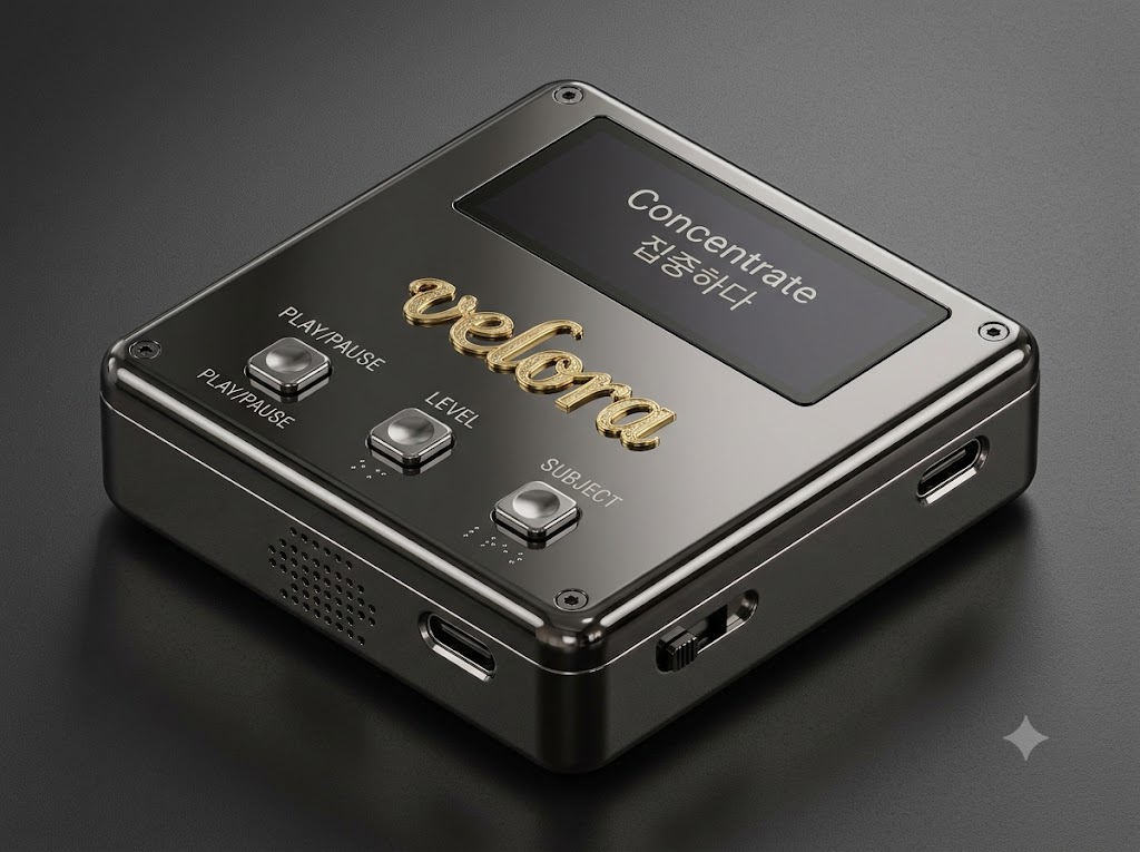 velora 측면 — USB-C 포트